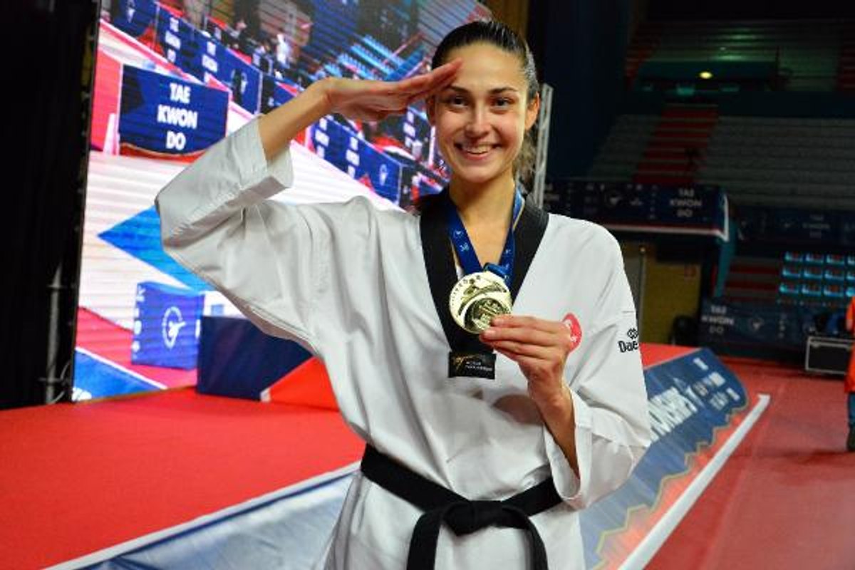 Milli tekvandocu İrem Yaman Avrupa Şampiyonu