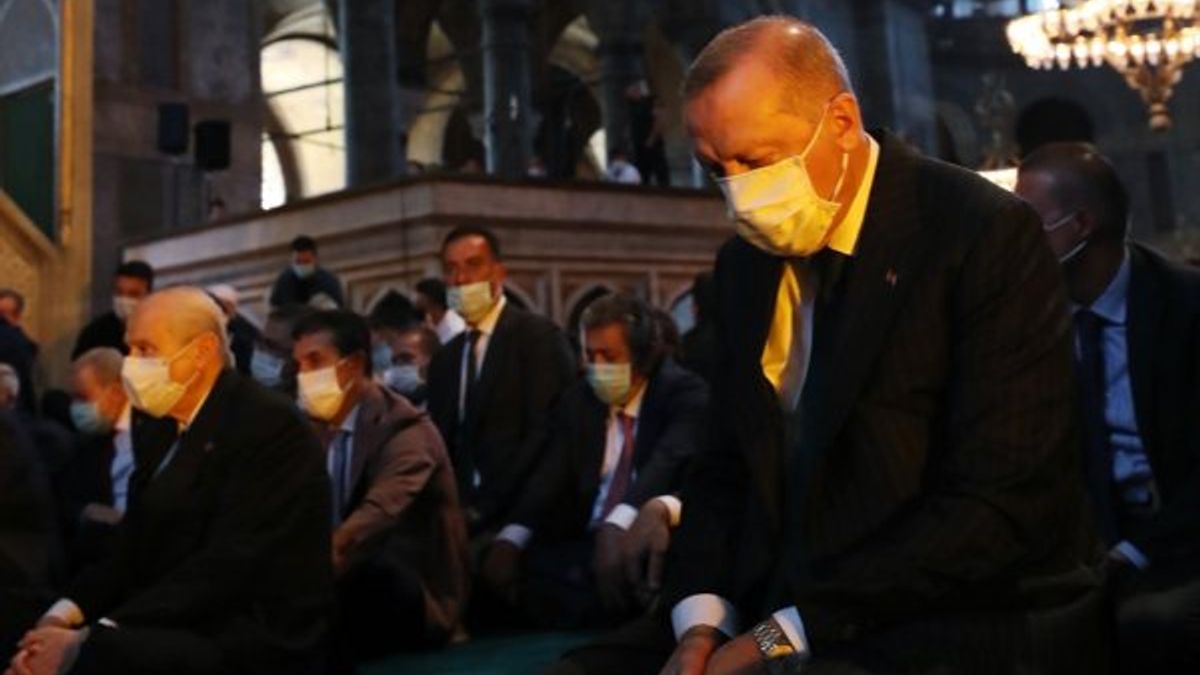 Cumhurbaşkanı Erdoğan Ayasofya'da