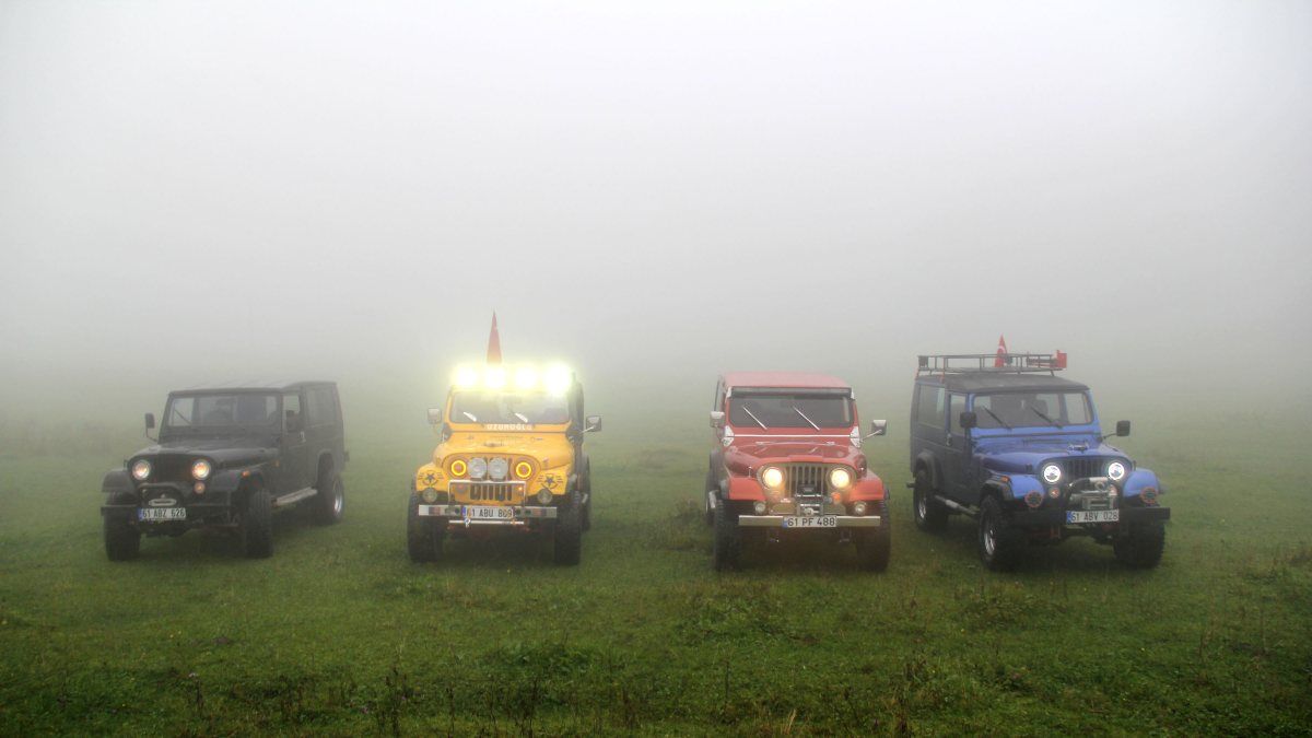 Trabzon'da 70 yıllık askeri cipler, Karadeniz'in zorlu yollarında kullanılıyor
