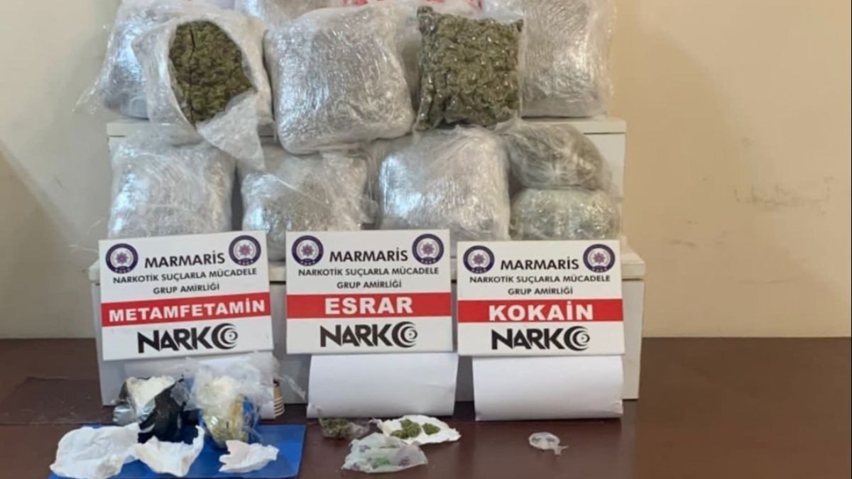 Marmaris'te 1,5 milyon TL'lik uyuşturucu madde ele geçirildi