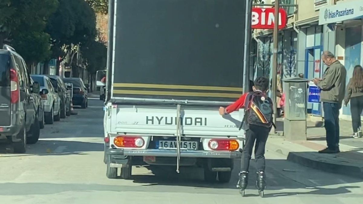 Bursa'da patenle tehlikeli yolculuk