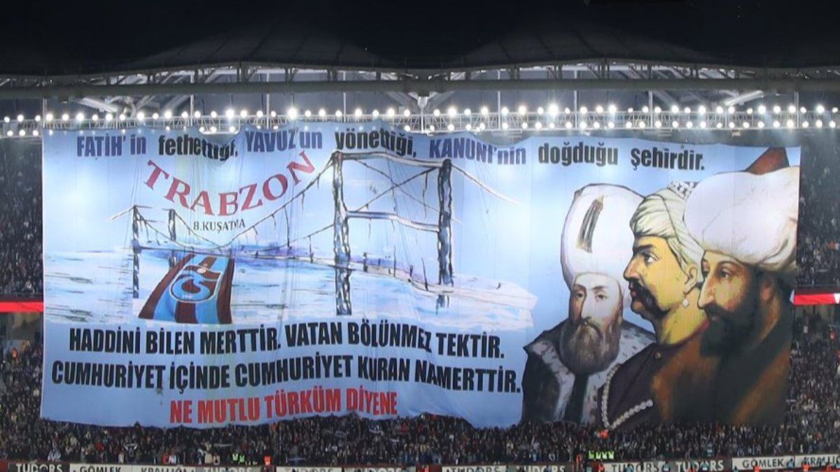 Trabzonspor'a pankart tepkisi: Atatürk niye yok