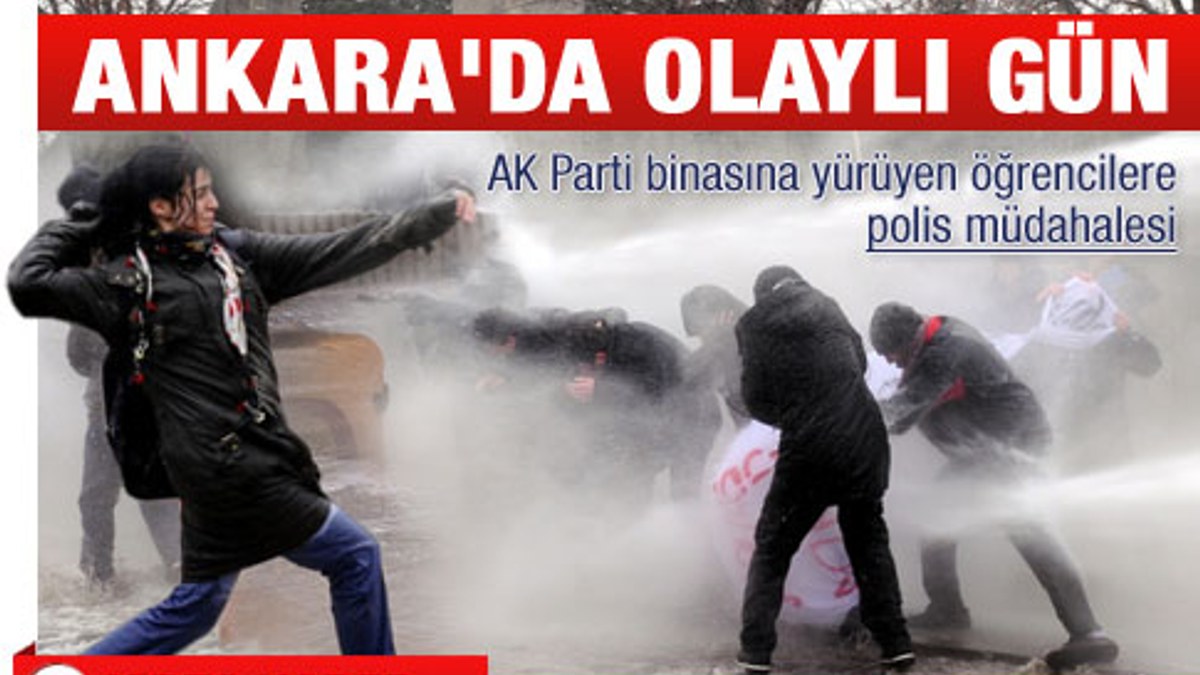 Ankara'da öğrenci eylemine polis müdahalesi