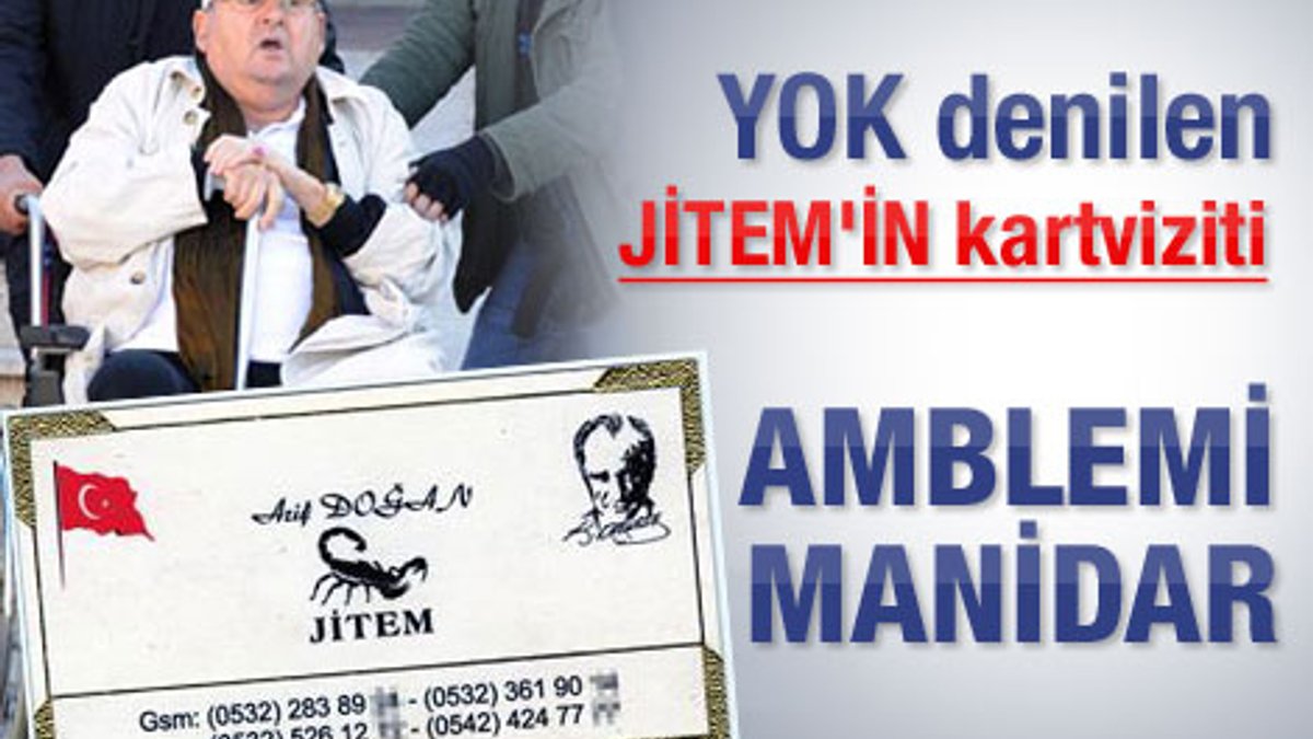 Arif Doğan JİTEM'in logosunu ve kartvizitini açıkladı