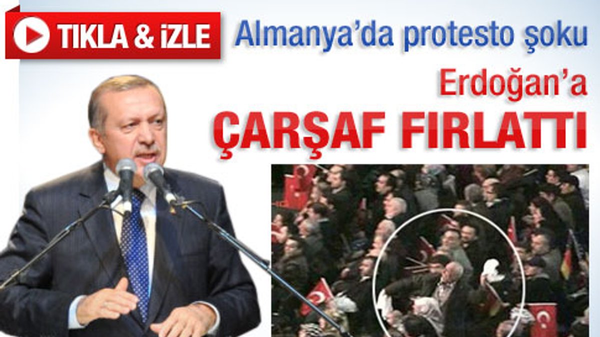 Başbakan Erdoğan'a çarşaflı protesto - İzle