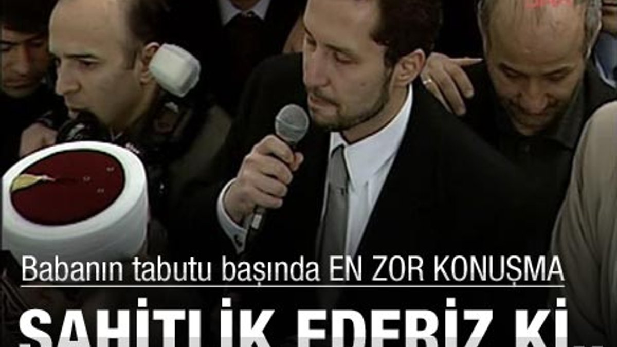 Fatih Erbakan babasının tabutu başında konuştu - izle
