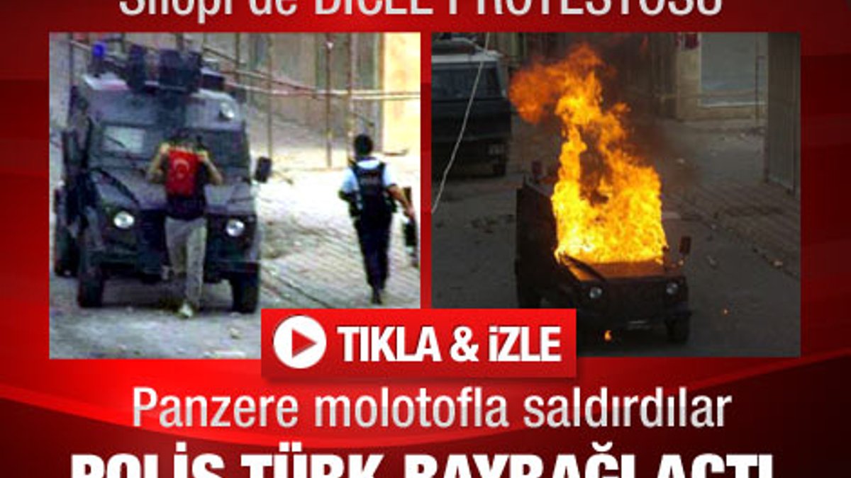 Şırnak Silopi'de polis Türk bayrağı açtı