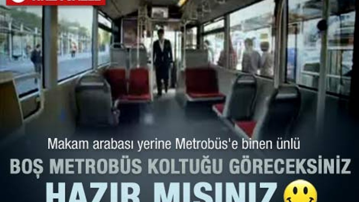 Metrobüs reklamı alay konusu oldu