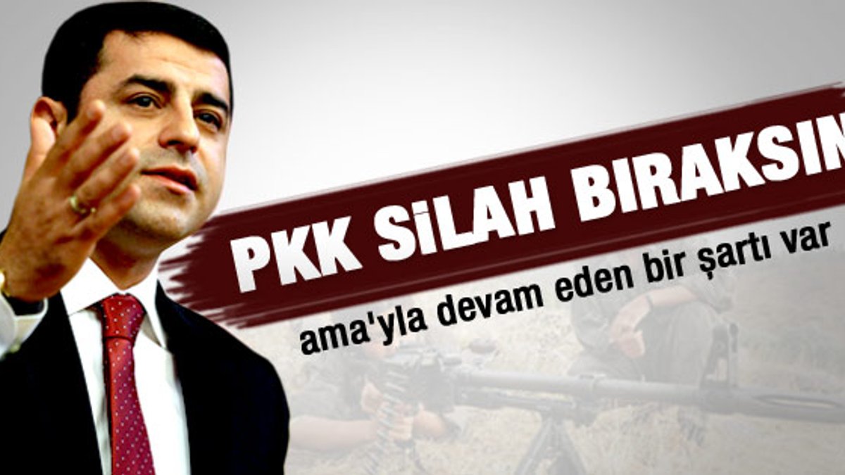 Demirtaş'tan PKK'ya silah bırak çağrısı