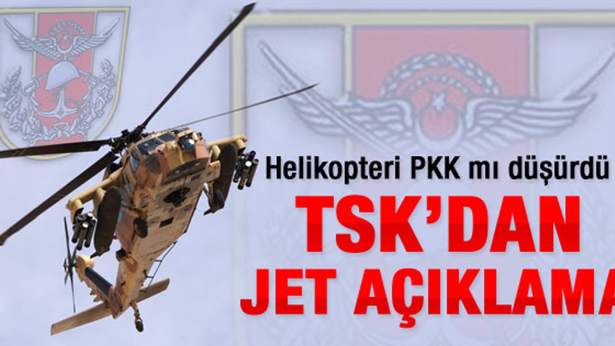 TSK'dan düşen helikopterle ilgili açıklama