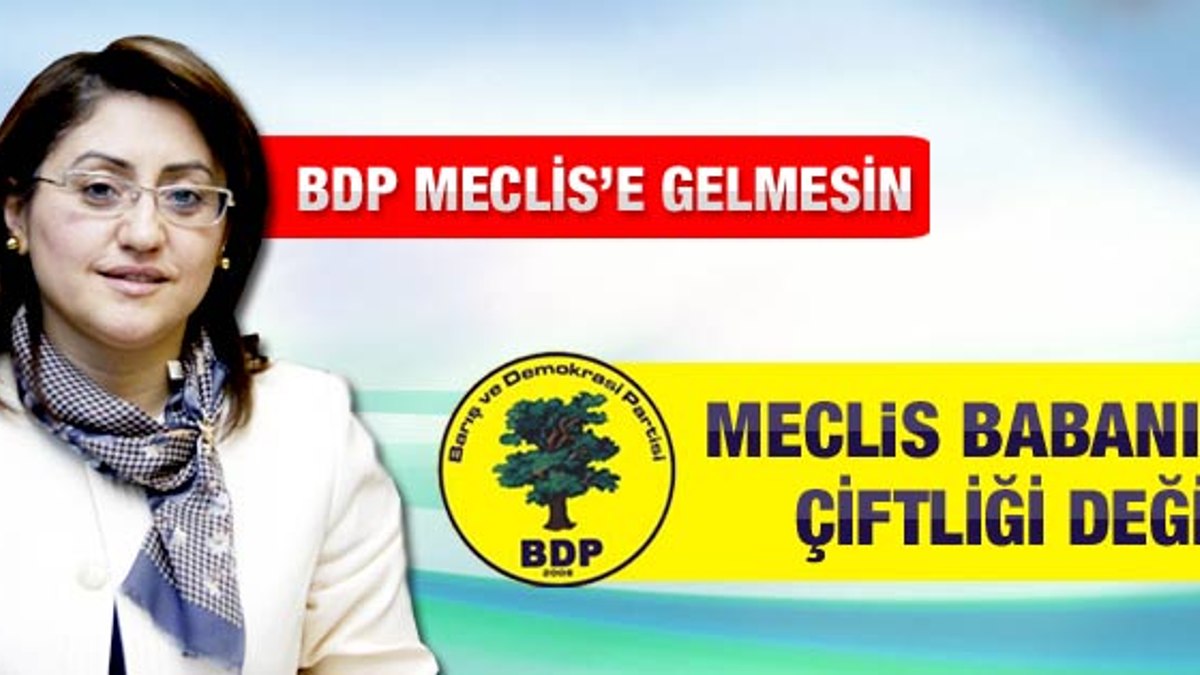 BDP'den Fatma Şahin'e: Meclis babasının çiftliği değil