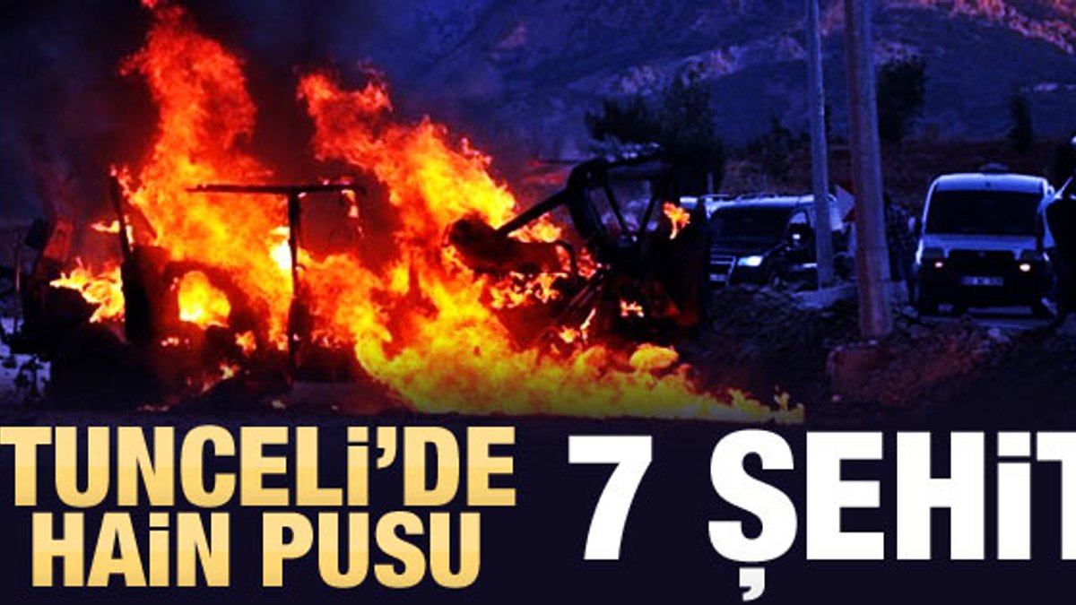 Tunceli'de patlama: 6 asker 1 sivil şehit