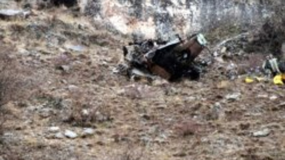 Pervari'de düşen helikopterin ilk görüntüsü