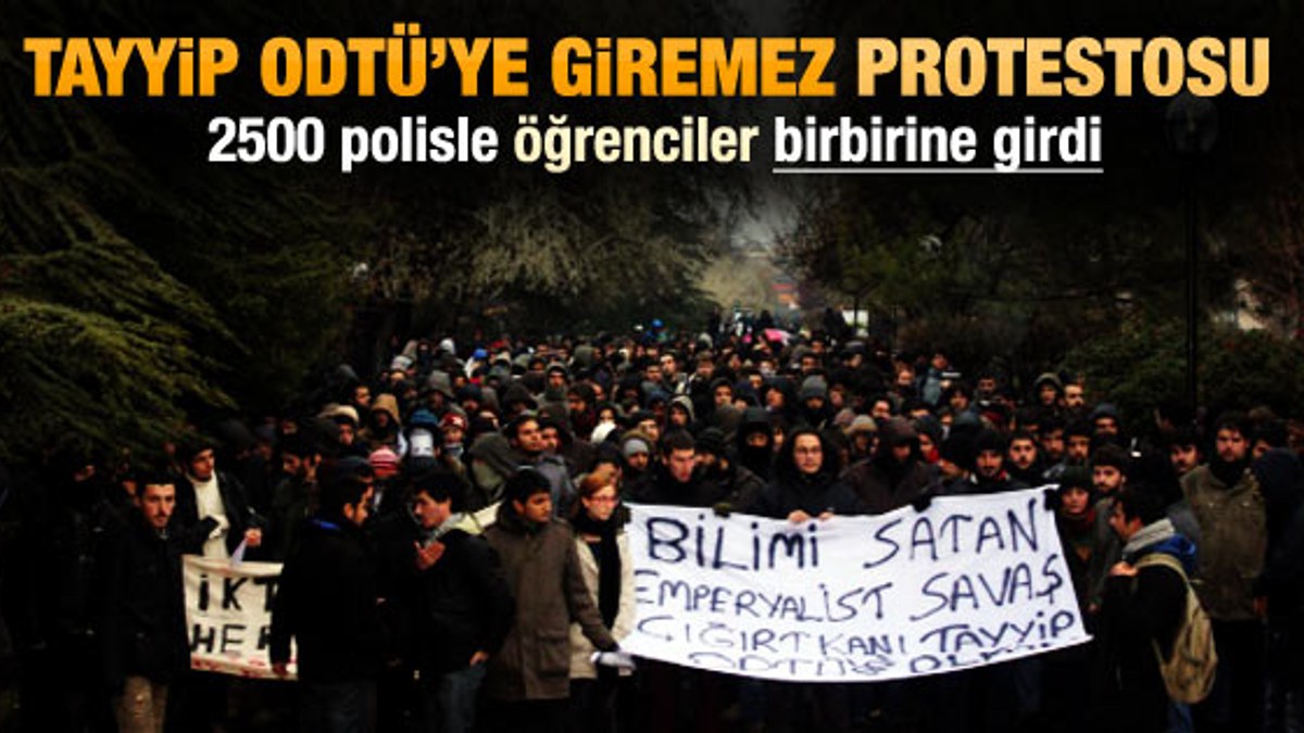 ODTÜ'de Başbakan Erdoğan'a protesto