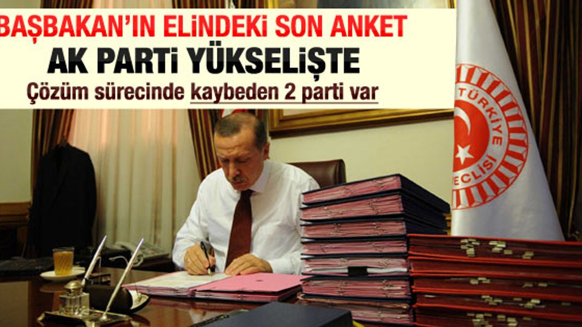 Erdoğan'ın masasındaki son seçim anketi