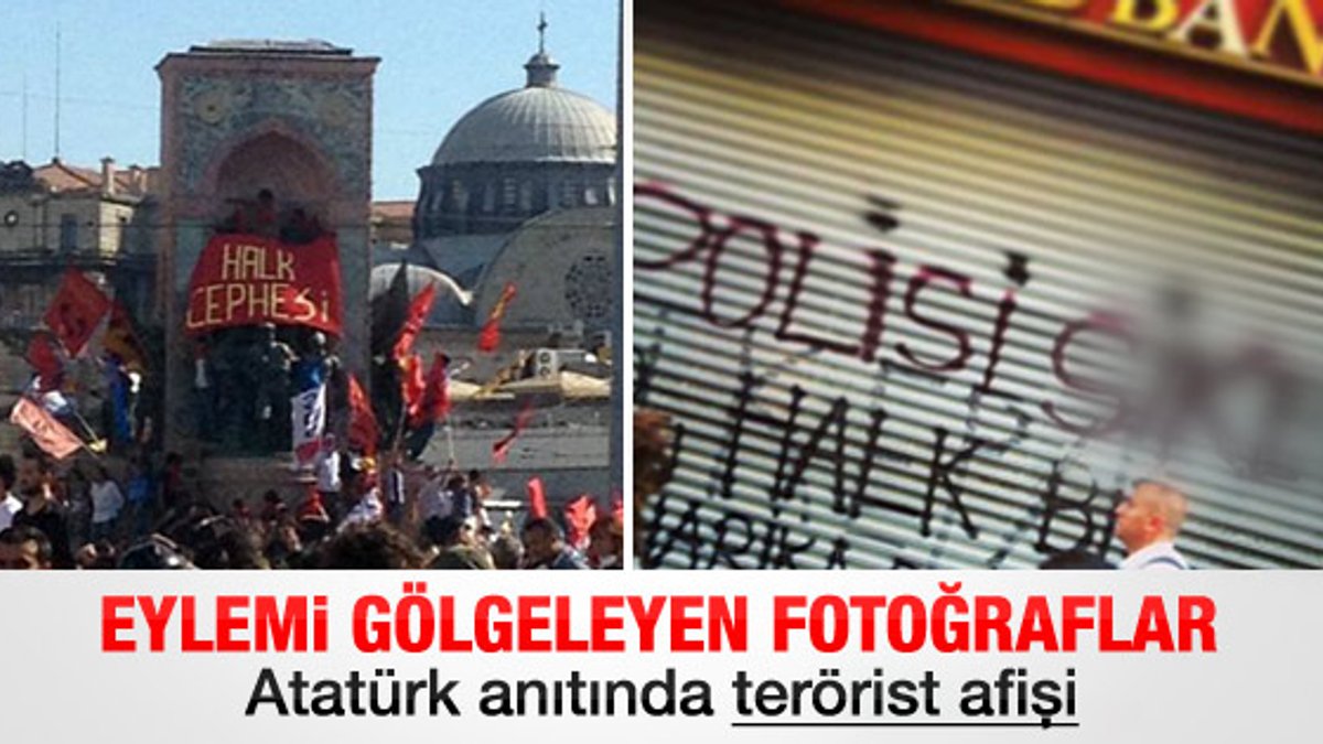 Taksim'de eylem sonrası tepki çeken fotoğraflar