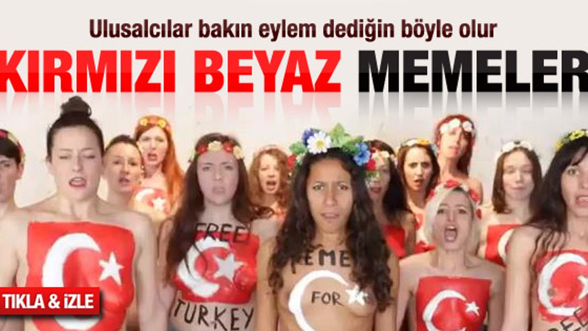 FEMEN'den Gezi Parkı eylemine destek - izle