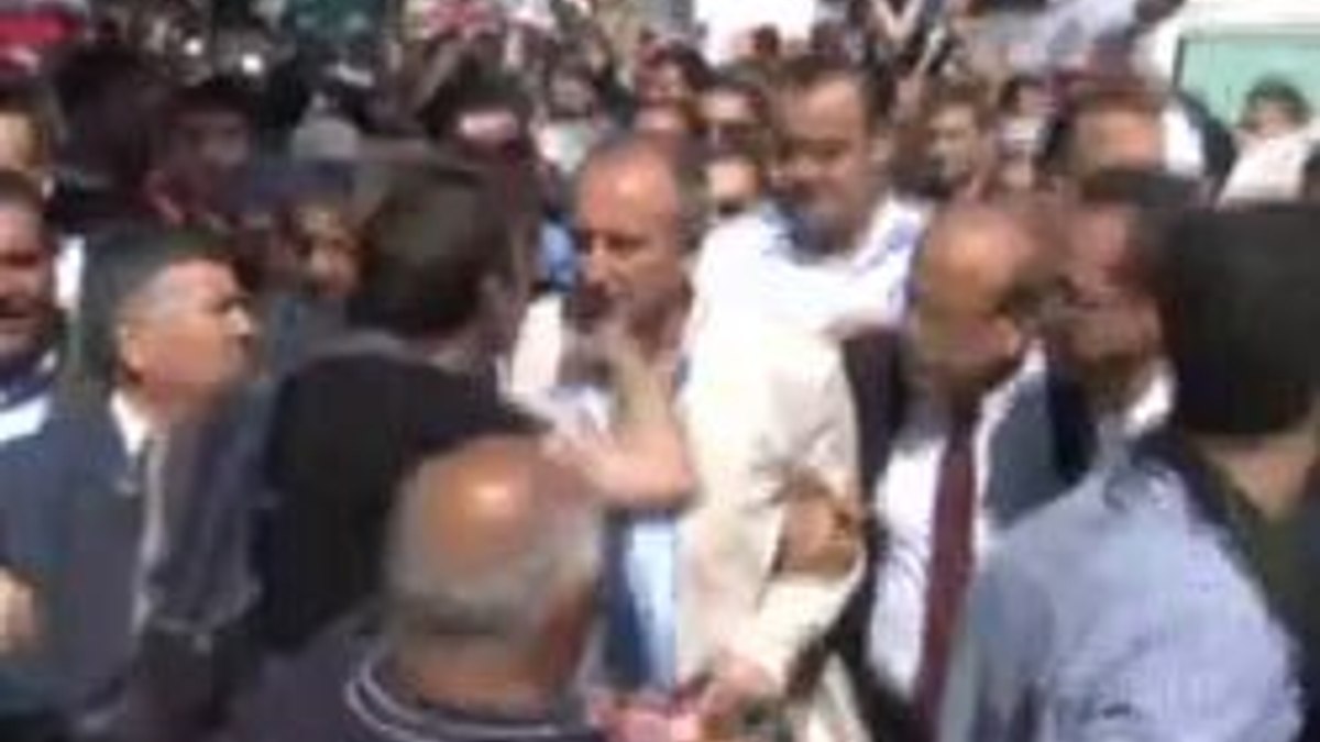 Muharrem İnce protestocu genci tartakladı - izle