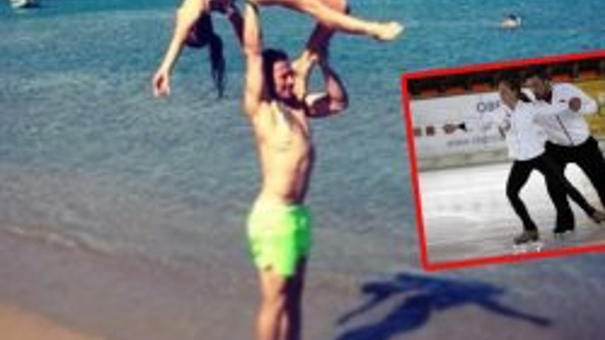 İlhan Mansız'dan kumda dans şov
