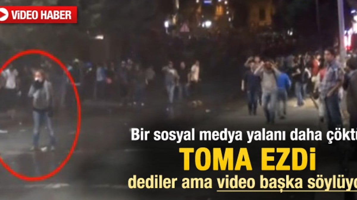 TOMA göstericiyi ezdi haberi yalan çıktı - Video