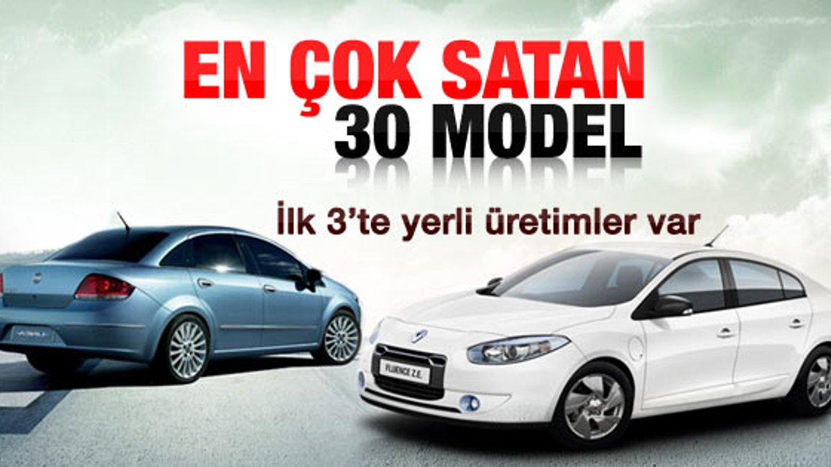 Türkiye'de en çok satan 30 otomobil modeli