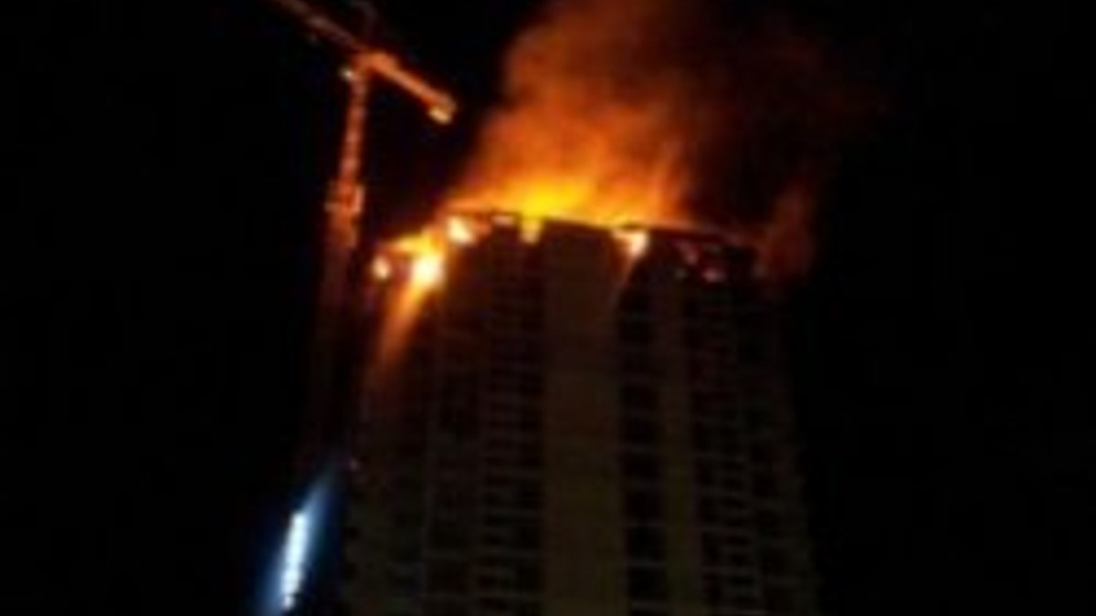 Samsun'da 30 katlı otelde yangın çıktı