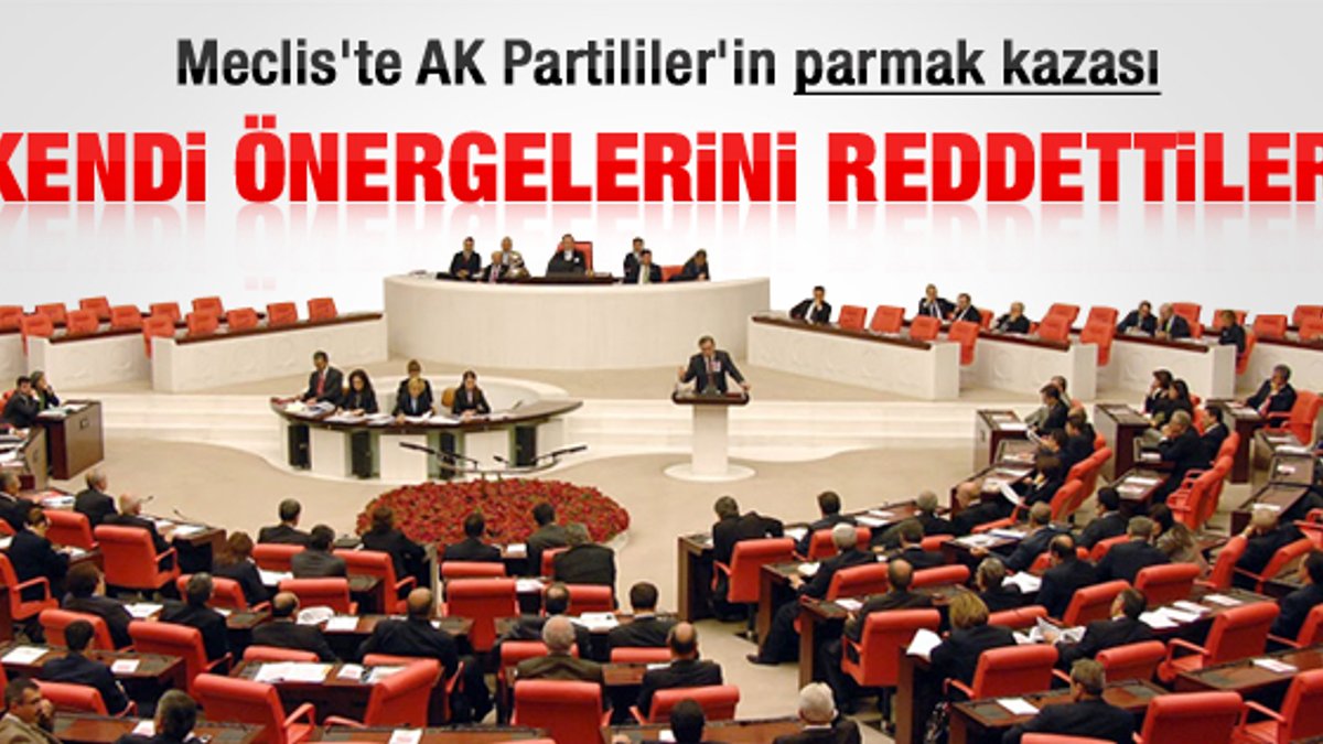 AK Partililer kendi tekliflerini reddetti