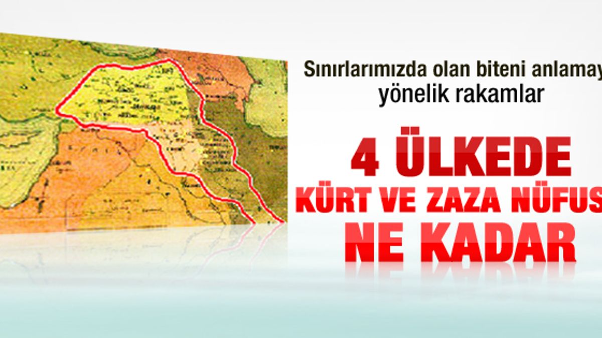 4 ülkedeki Kürt ve Zaza nüfusu