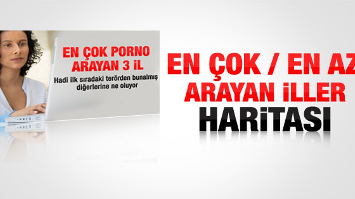 İl il Türkiye'nin en çok en az porno arayan illeri