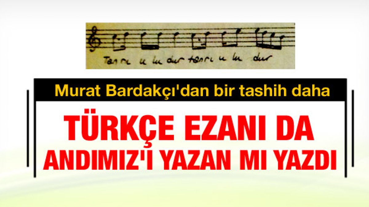 Bardakçı: Türkçe ezanın bestesi İzmirli bir imamın