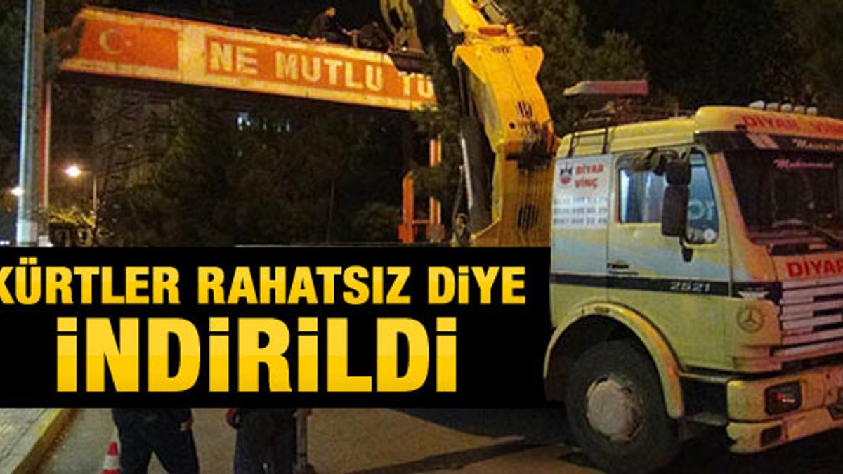 Diyarbakır'da Ne Mutlu Türküm Diyene tabelası kaldırıldı