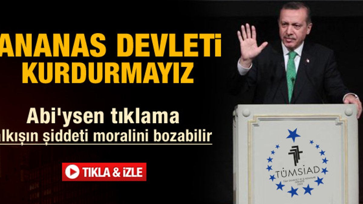 Erdoğan: Ananas devleti kurdurmayız