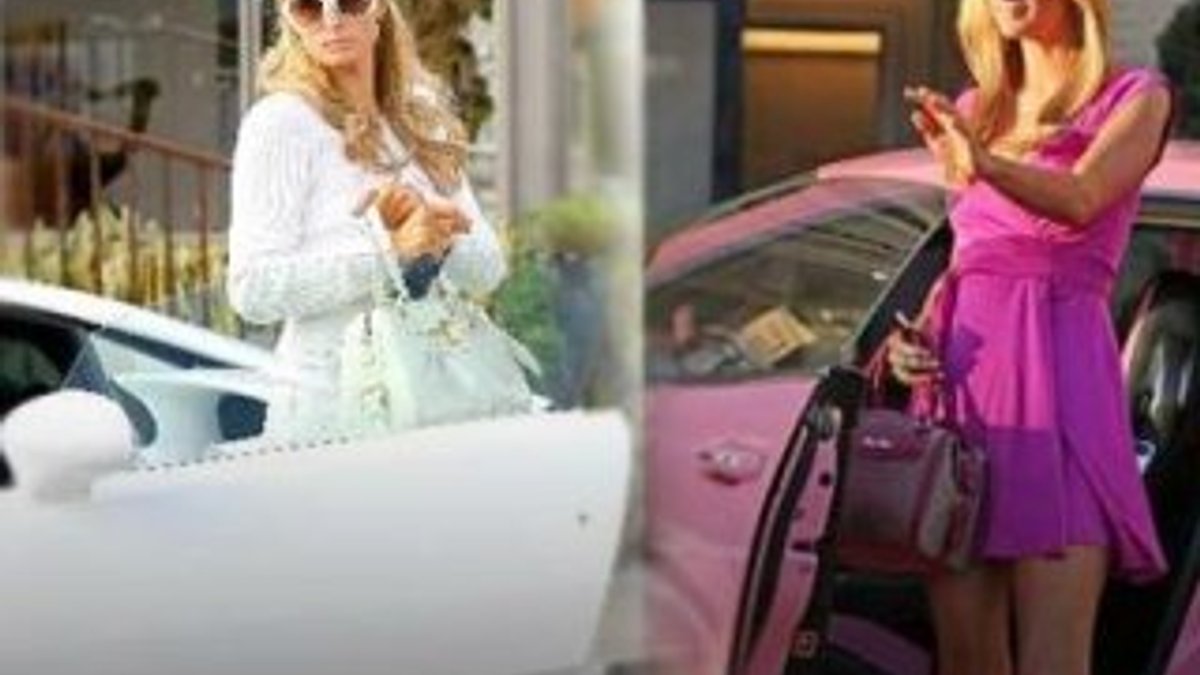 Paris Hilton kıyafetlerine uygun araba seçiyor
