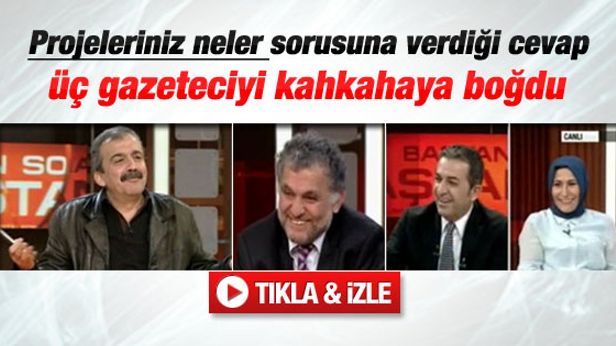Sırrı Süreyya Önder gazetecileri kahkaya boğdu