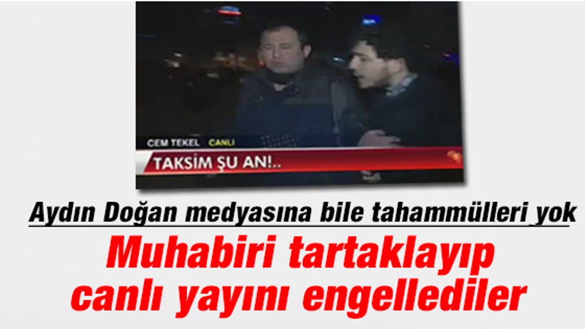 Taksim'de Kanal D canlı yayınına müdahale