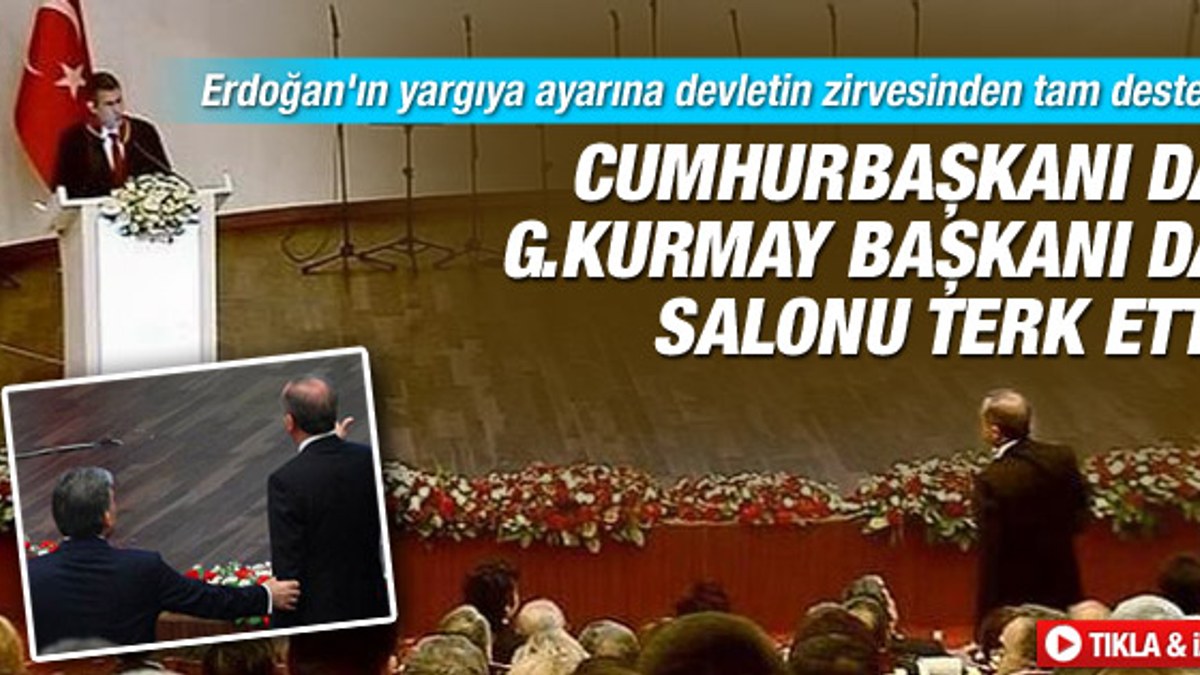 Abdullah Gül ve Necdet Özel de Danıştay'ı terk etti İZLE