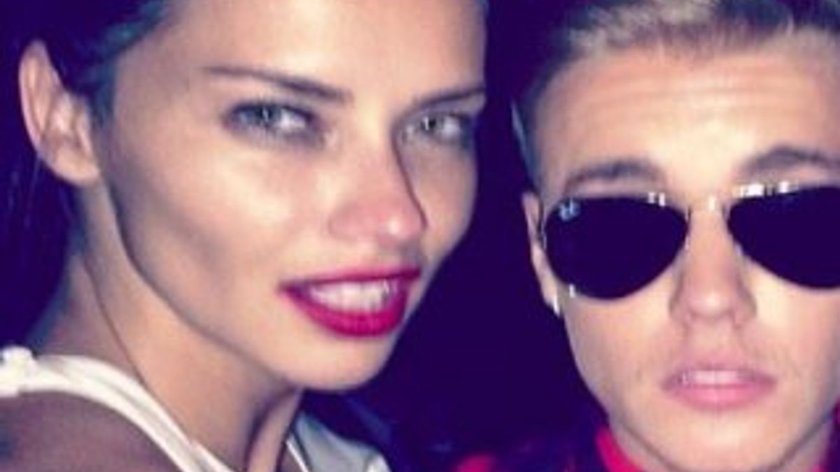 Justin Bieber Adriana Lima'nın peşinde