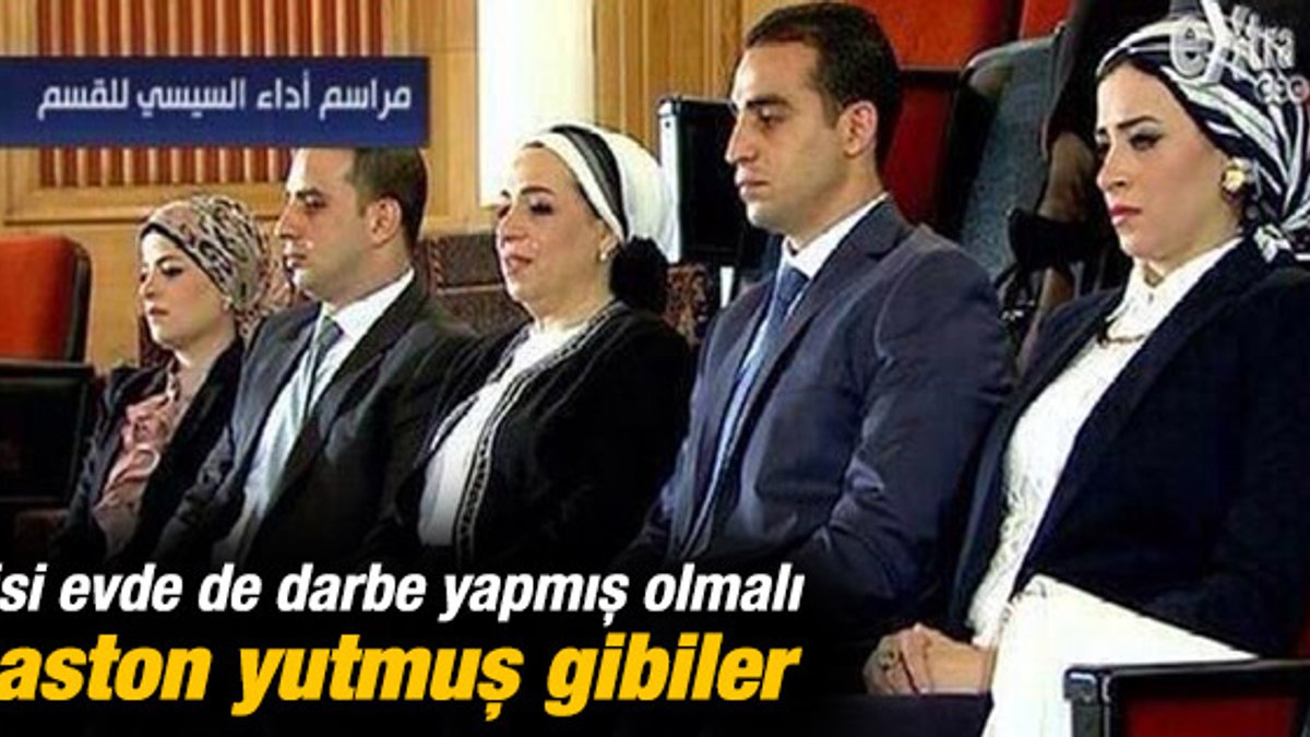 Sisi'nin yemin törenine oğulları damga vurdu