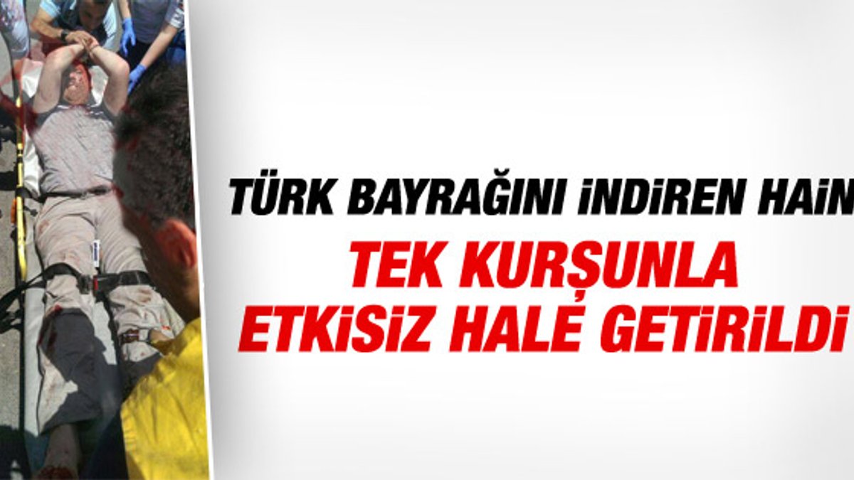 İstanbul'da Türk bayrağını indiren kişi vuruldu