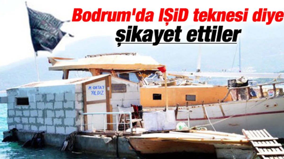 Bodrum'da IŞİD bayraklı sanılan tekne dikkat çekti