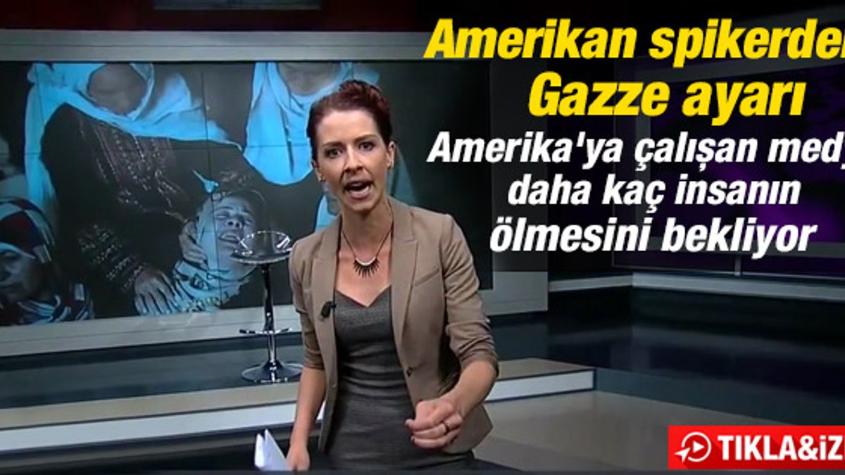 Rus kanalının Amerikan spikerinden Gazze tepkisi İZLE