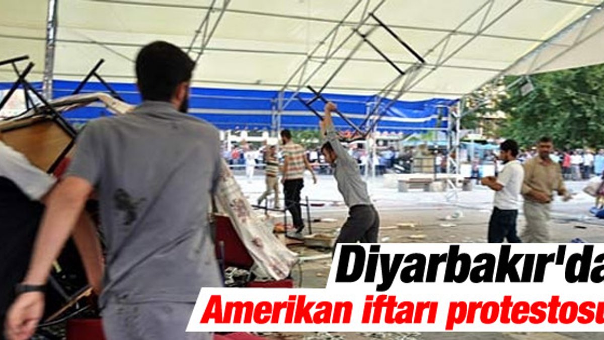 Diyarbakır'da Amerikan iftarı protestosu