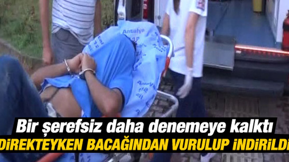 Antalya’da bayrak indirmeye çalışan kişiyi polis vurdu