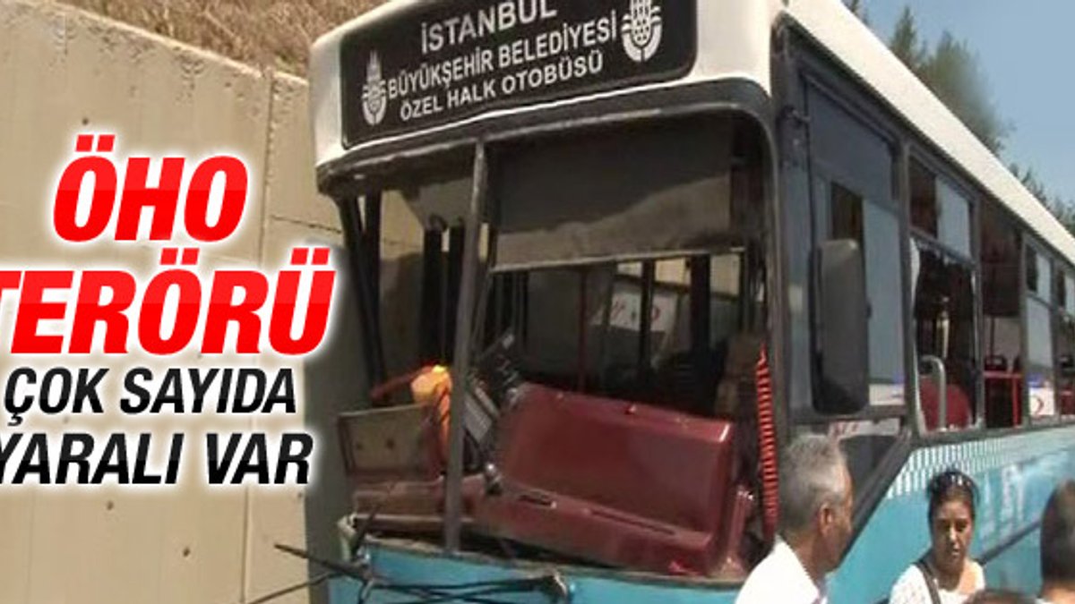 Ümraniye'de halk otobüsü kaza yaptı İZLE