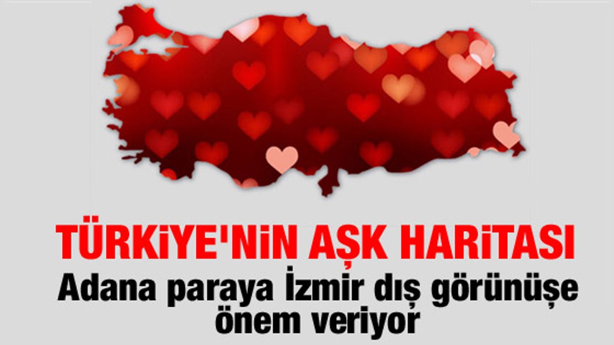Türkiye'nin aşk haritası