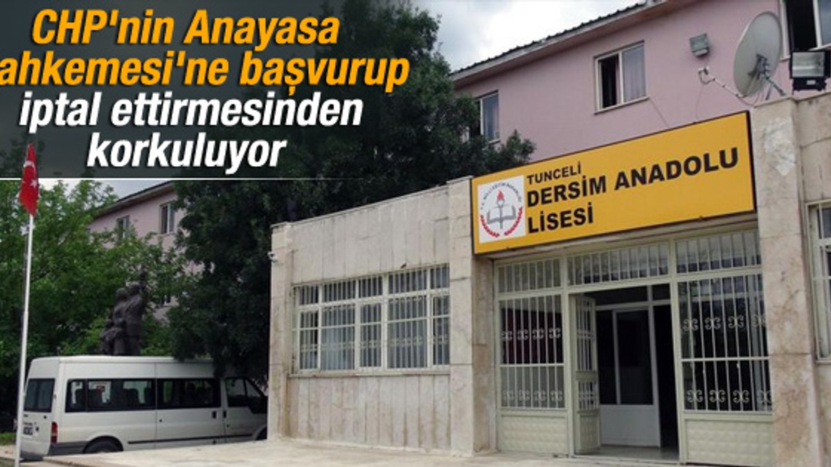 Tunceli'de devlet okuluna Dersim adı verildi
