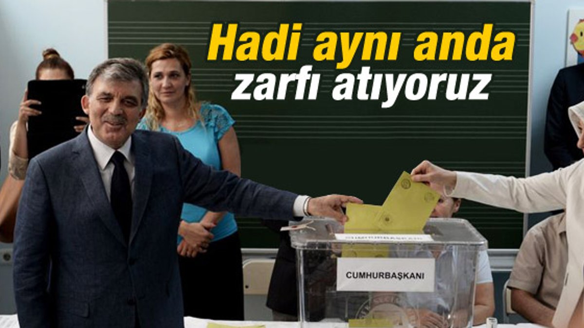 Abdullah Gül cumhurbaşkanı olarak son kez oy kullandı İZLE
