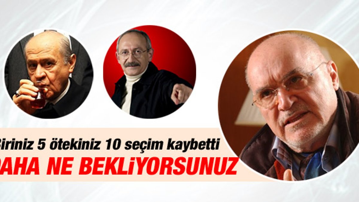 Hıncal Uluç'tan Kılıçdaroğlu ve Bahçeli'ye eleştiri