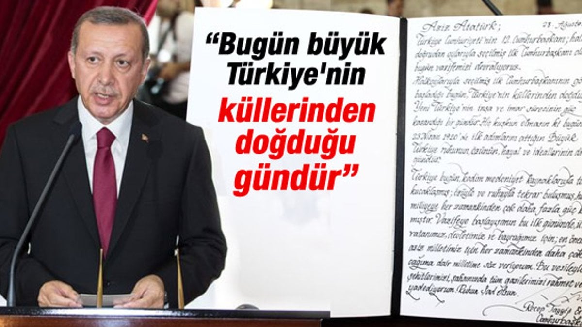 Erdoğan Anıtkabir Özel Defterini imzaladı İZLE