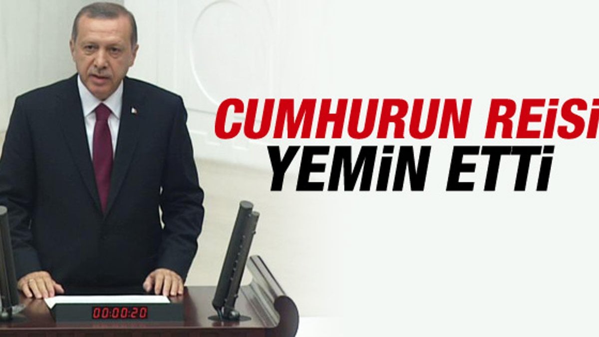 Erdoğan'ın cumhurbaşkanlığı yemini İZLE